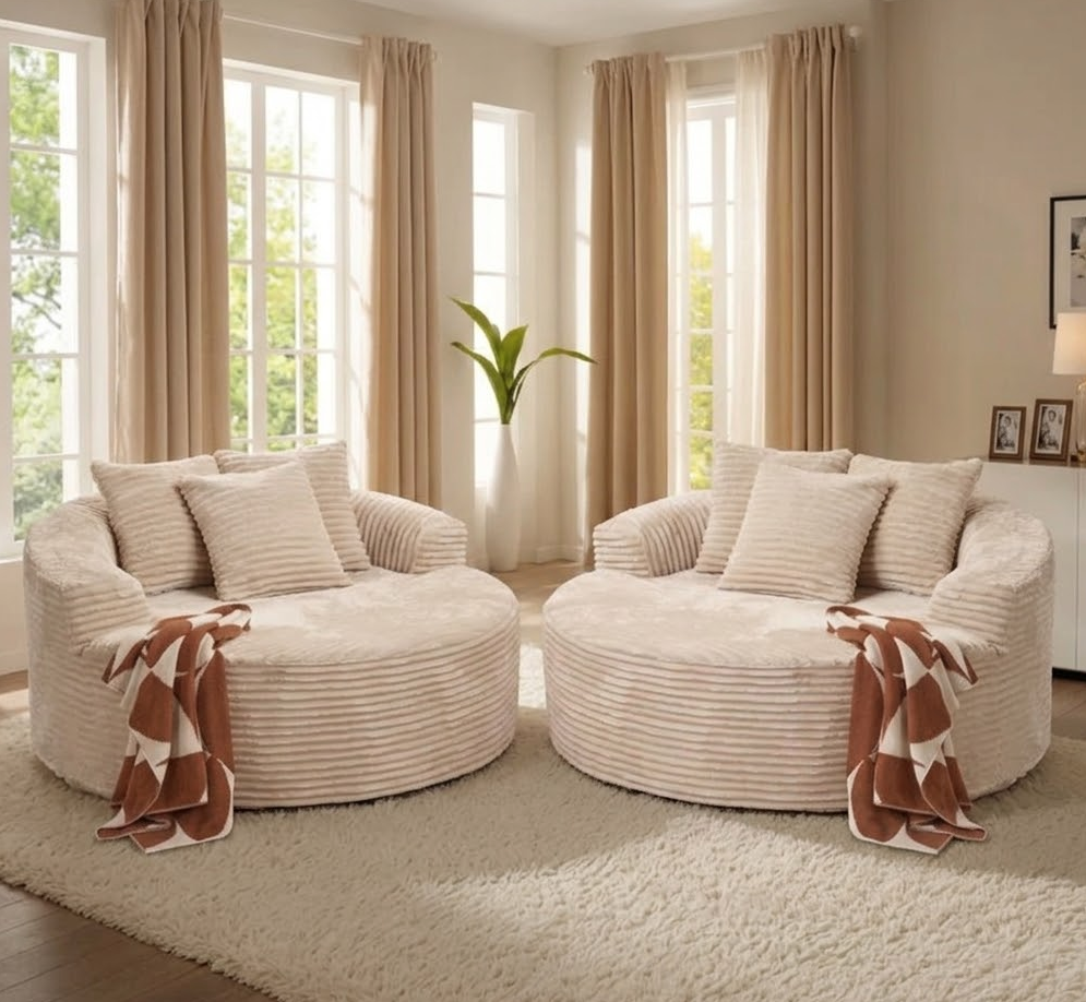 2x Fauteuil Rond Vireona CloudCore