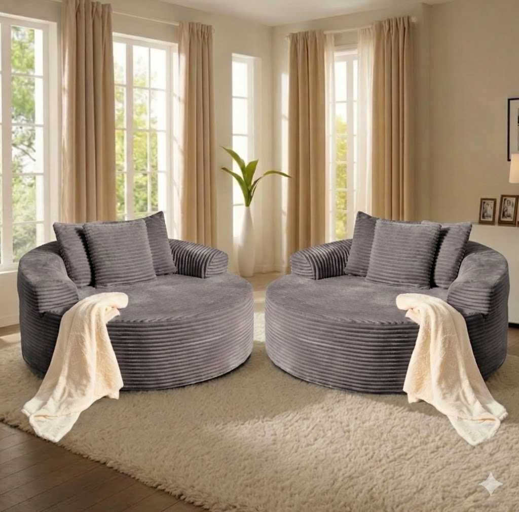 2x Fauteuil Rond Vireona CloudCore